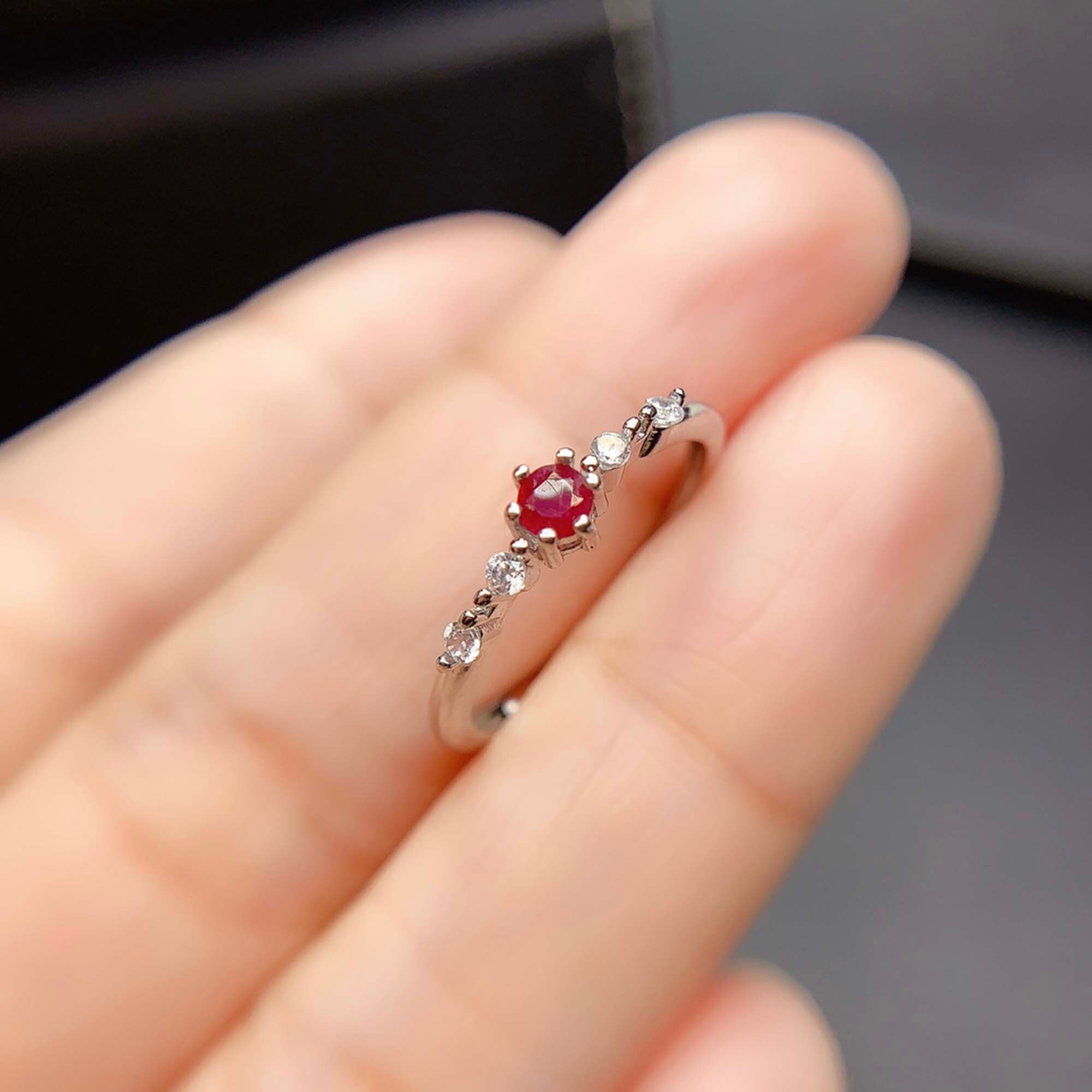 tiny ruby ring