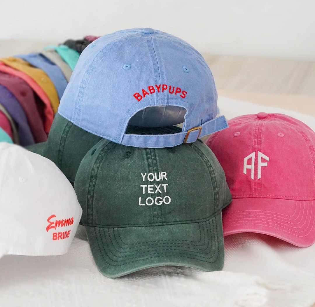 Custom Embroidered Baseball Hat: Personalized Text & Logo
