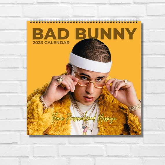 2023-bad-bunny-wall-calendar-personalized-bunny-calendar-etsy