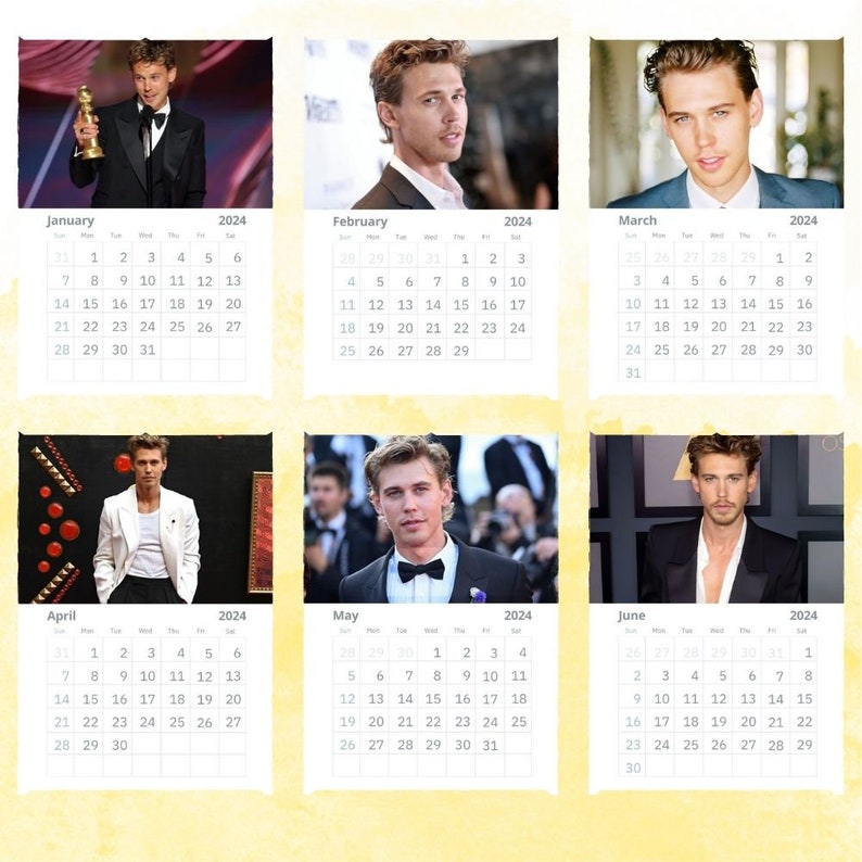 Austin Butler Calendar 2024 Wall Calendar Gift for Her Etsy Canada