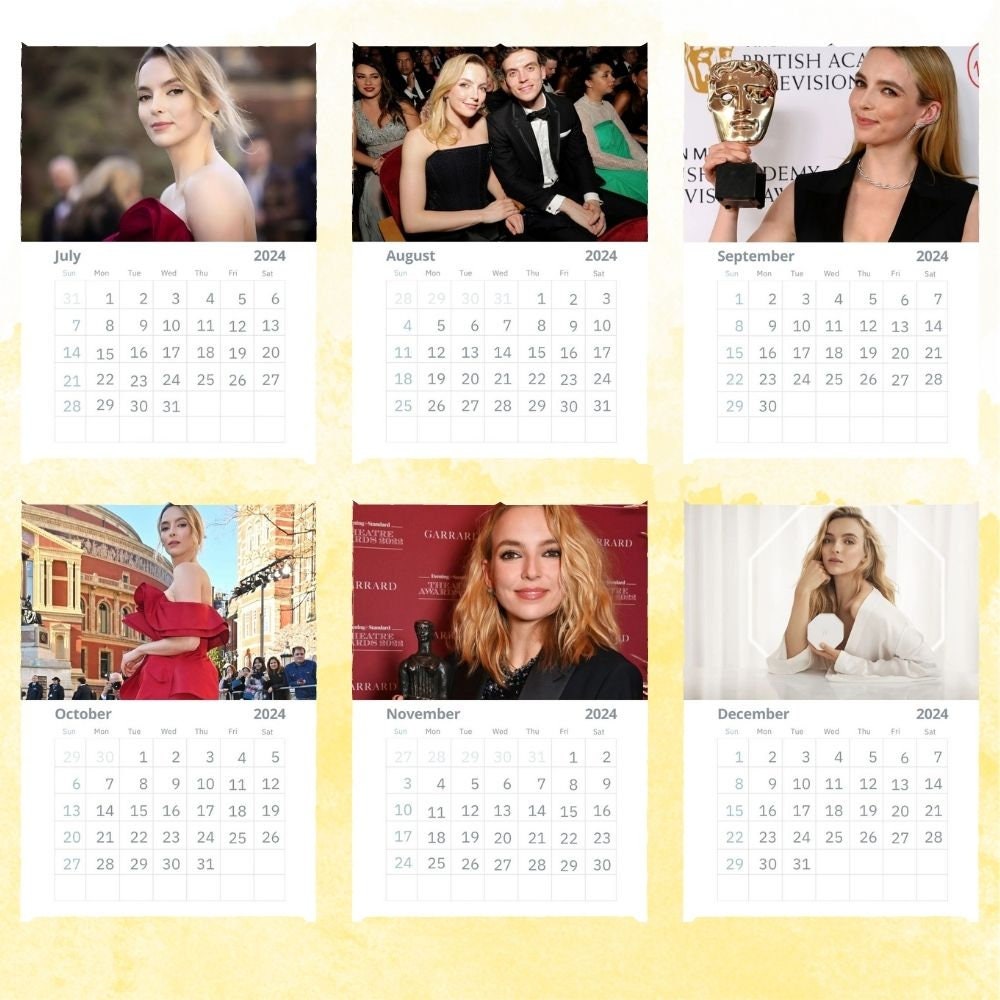 Jodie Comer Calendar 2024 Wall Calendar Gift for Her - Etsy Canada