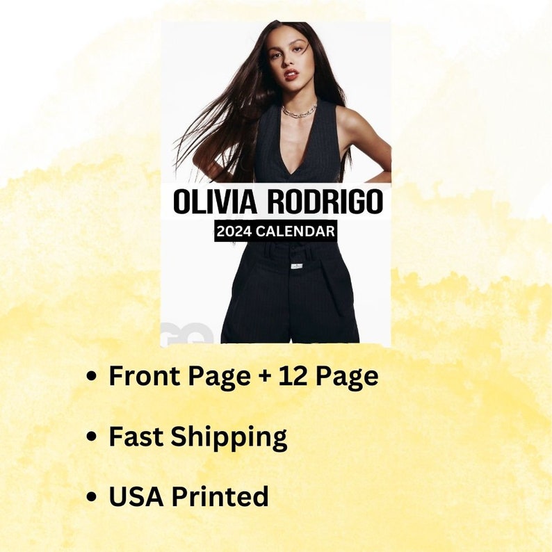 Olivia Rodrigo Calendar 2024 Wall Calendar Gift for Her Etsy Singapore