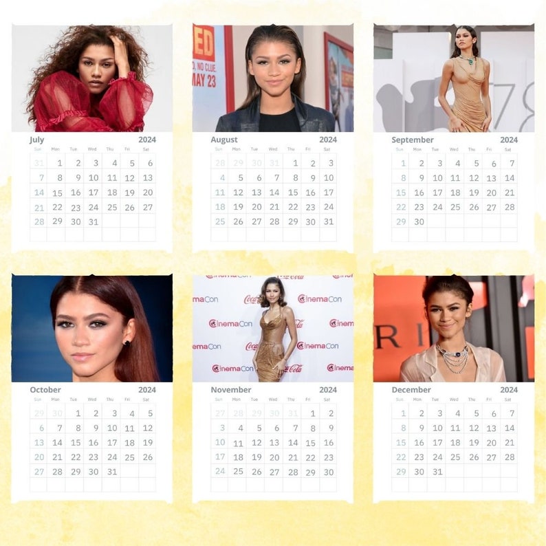 Zendaya Calendar 2024 Vol 2 Wall Calendar Gift for Her - Etsy Hong Kong