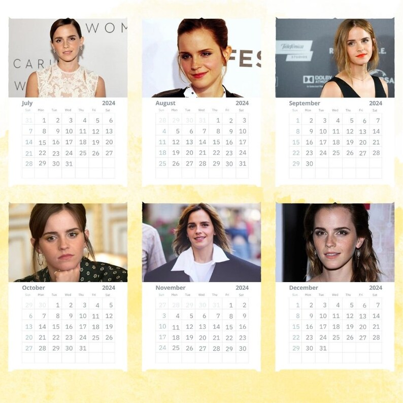Emma Watson Calendar 2024 Wall Calendar Gift for Her Etsy