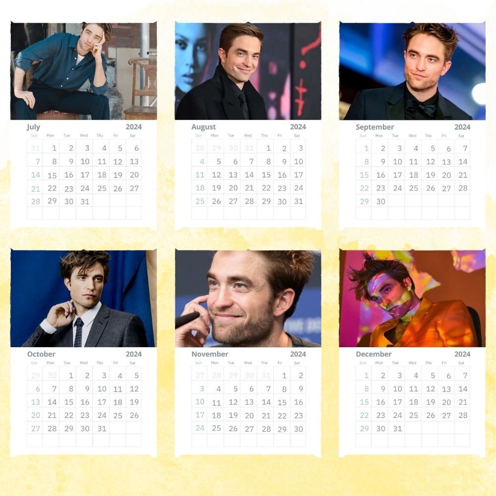 Robert Pattinson Calendar 2024 Vol 2 Wall Calendar Gift Etsy