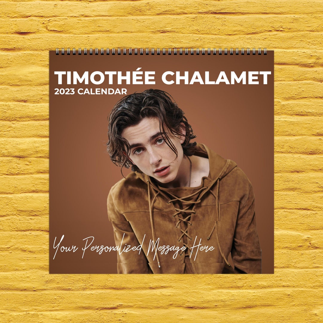 2023-timothee-chalamet-calendar-personalized-calendar-wall-etsy-australia