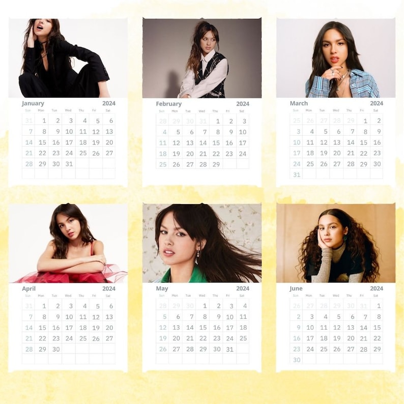 Olivia Rodrigo Calendar 2024 Wall Calendar Gift for Her Etsy Portugal