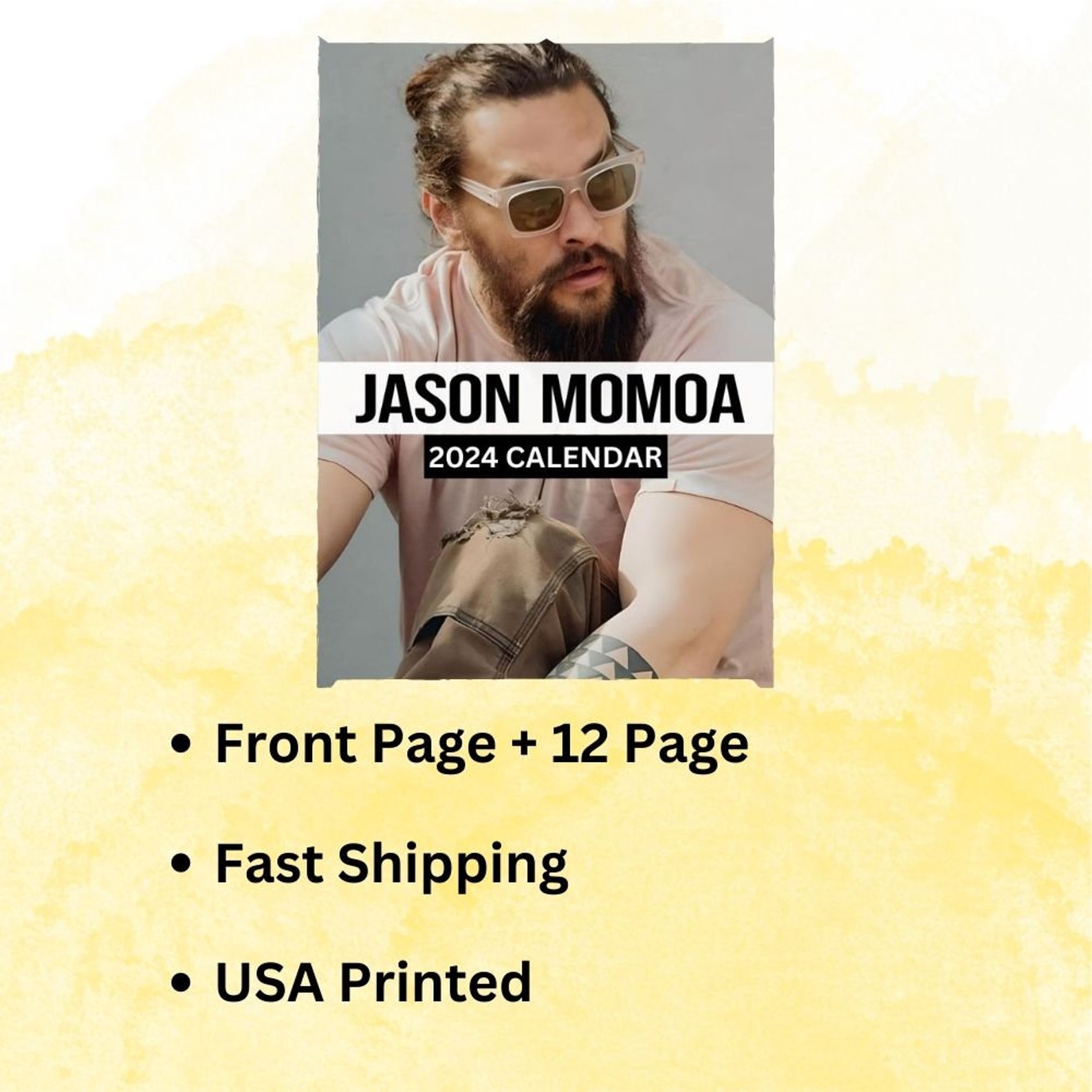 Jason Momoa Calendar 2024 Vol 2 Wall Calendar Gift for Her Etsy Australia