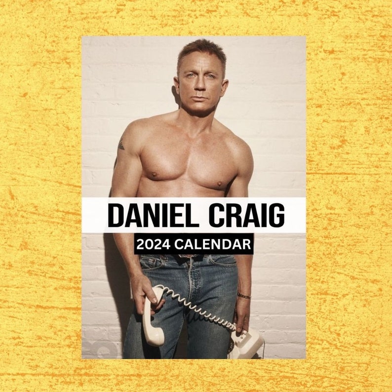 Daniel Craig Calendar 2024 Wall Calendar Gift for Her Etsy