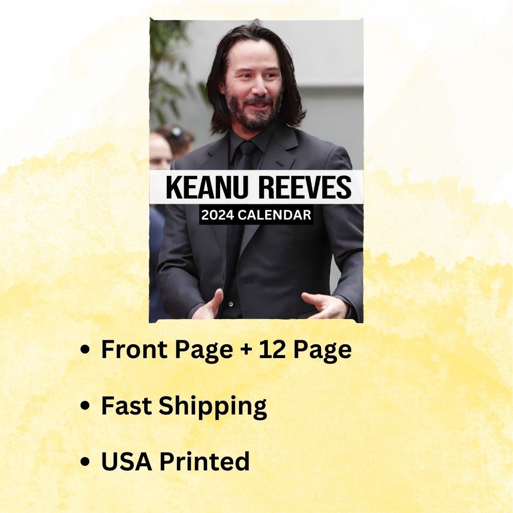 Keanu Reeves Calendar 2024 Vol 2 Wall Calendar Gift for Etsy