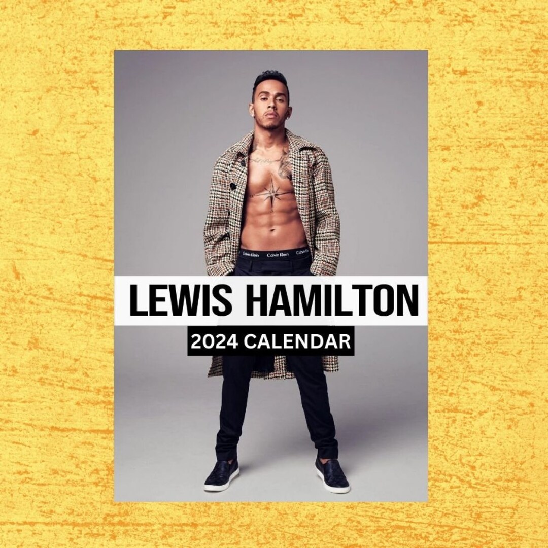 Lewis Hamilton Calendar 2024 Wall Calendar Gift for Her Etsy