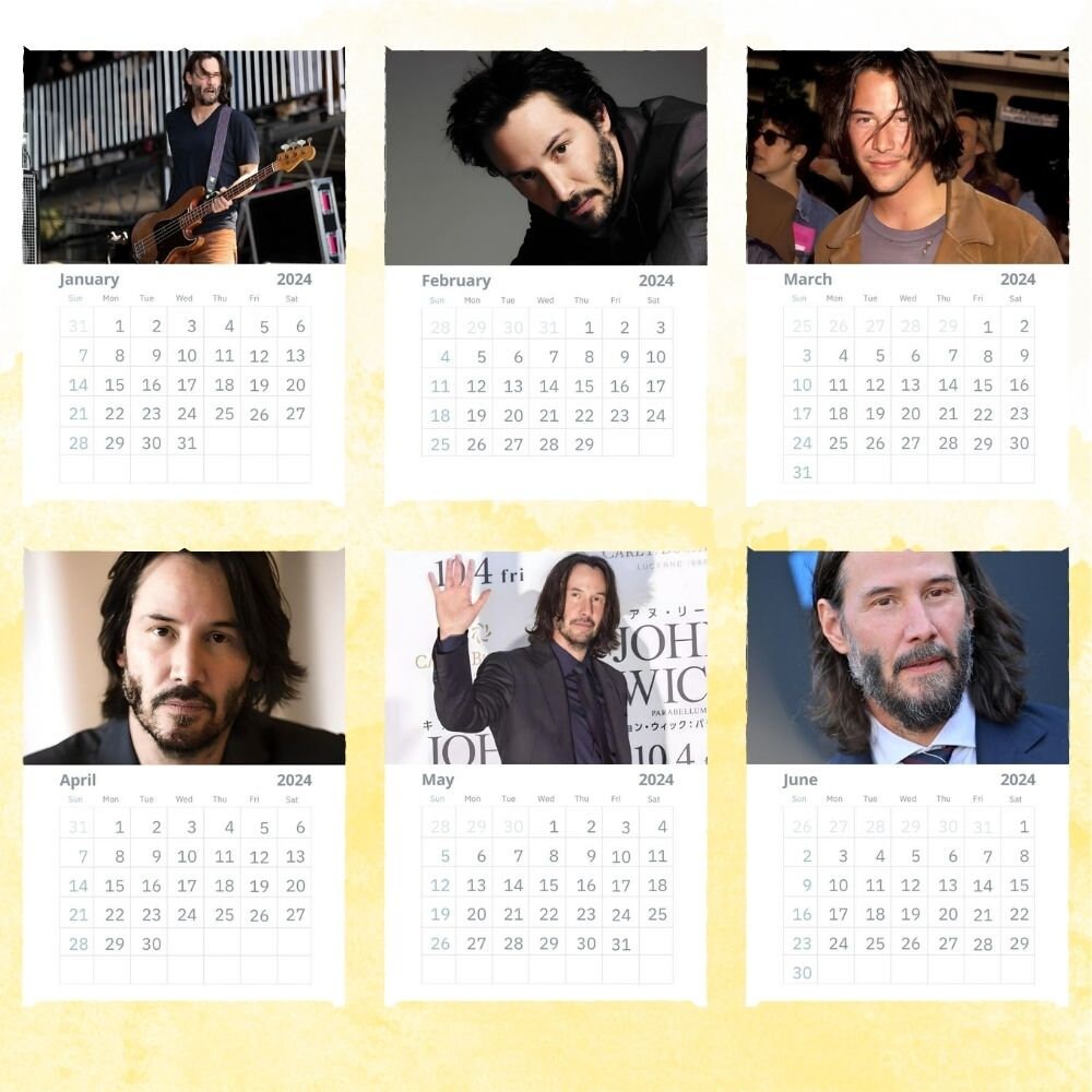 Keanu Reeves Calendar 2025 Vol 2 Wall Calendar Gift for Etsy