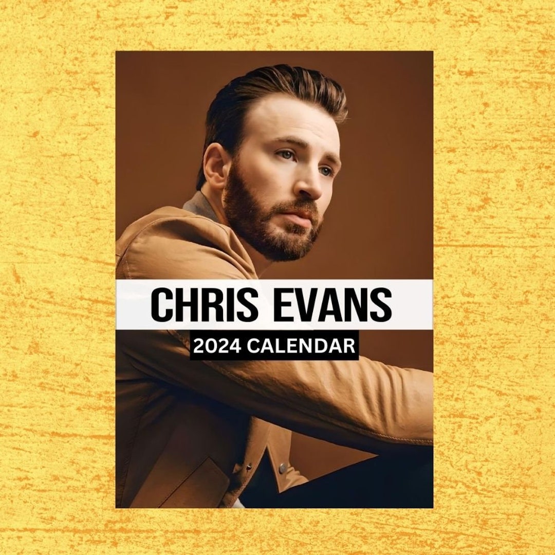 Chris Evans Calendar 2024 Wall Calendar Gift for Her Etsy Canada