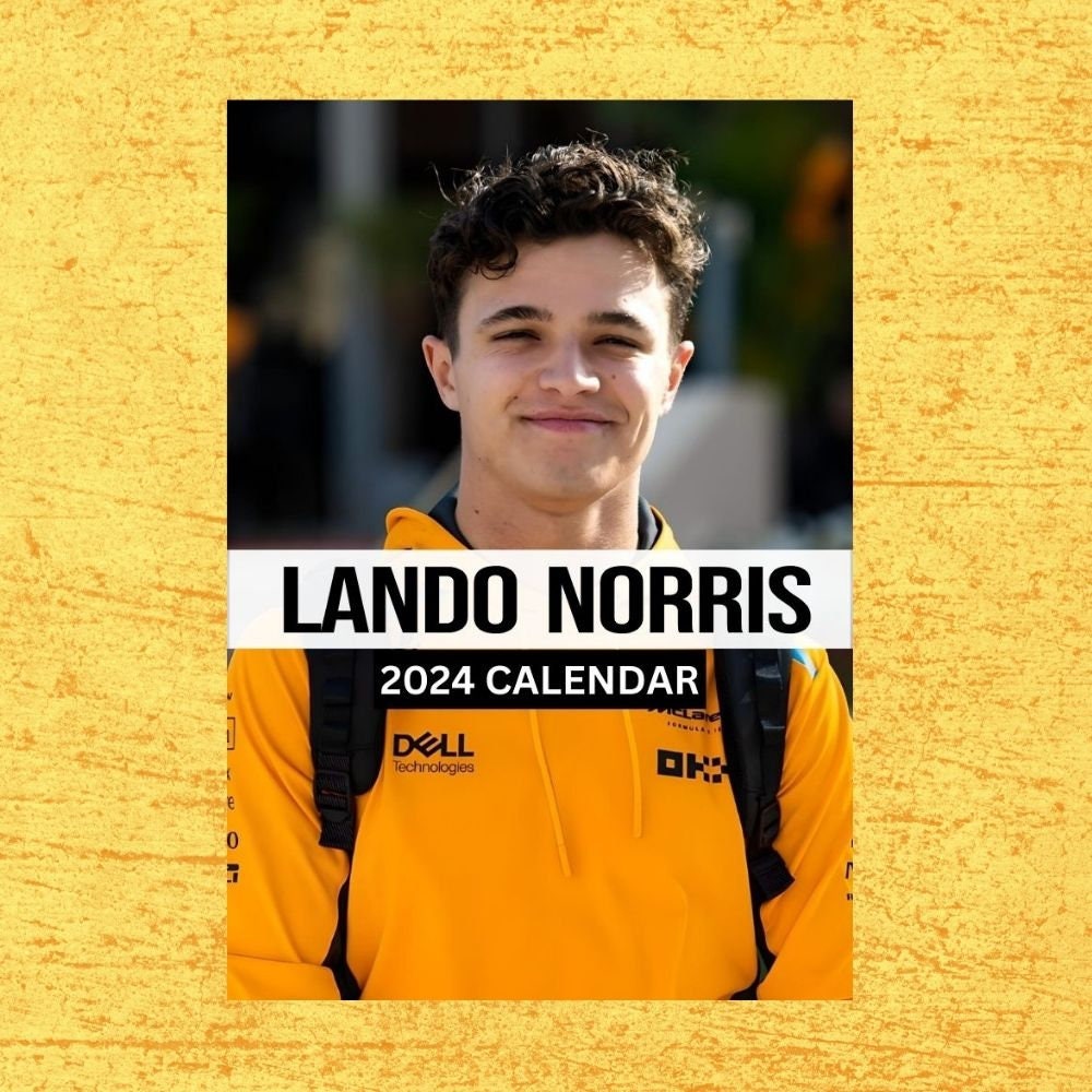 Lando Norris Calendar 2024 Wall Calendar Gift for Her Etsy