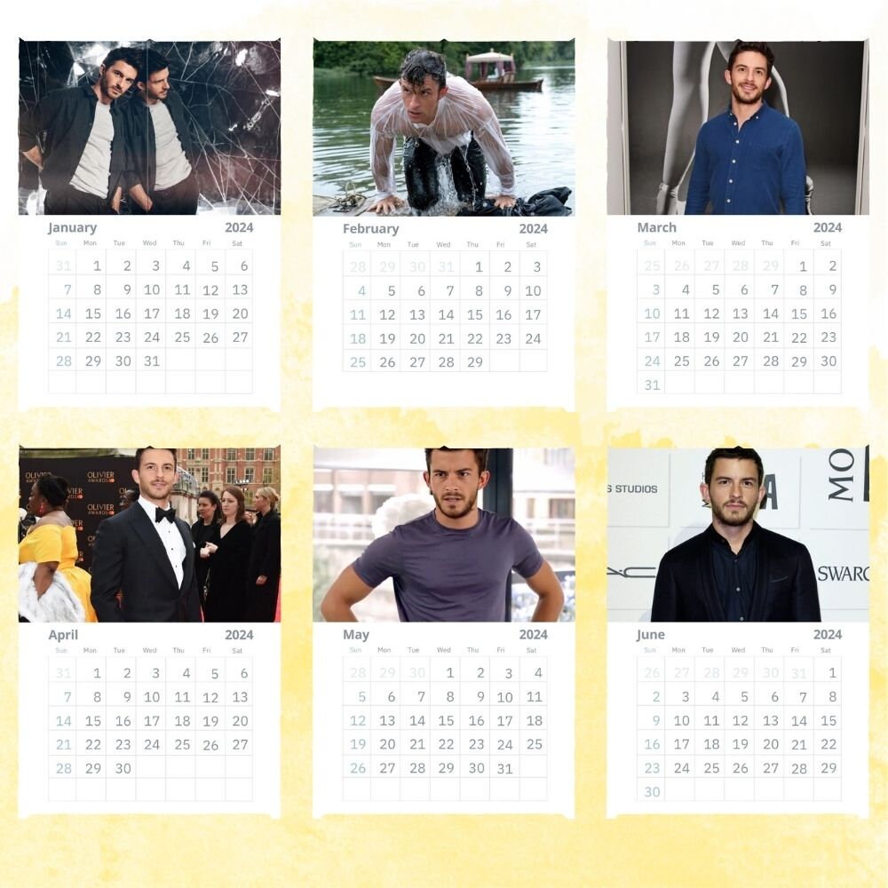 Jonathan Bailey Calendar 2024 Wall Calendar Gift for Her sold by