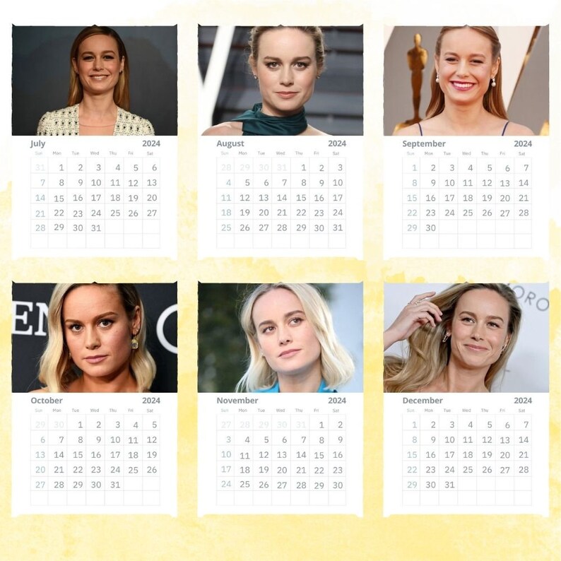 Brie Larson Calendar 2024 Wall Calendar Gift for Her Etsy Australia