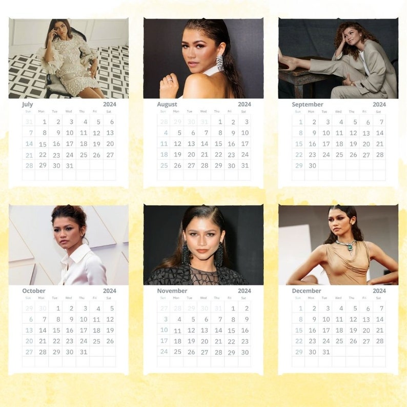 Zendaya Calendar 2024 Wall Calendar Gift for Her - Etsy