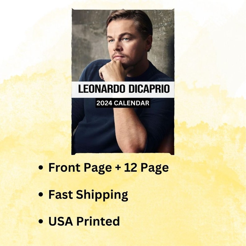 Leonardo DiCaprio Calendar 2024 Wall Calendar Gift for Etsy Portugal