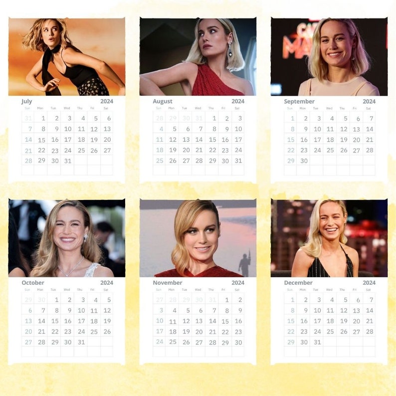 Brie Larson Calendar 2024 Wall Calendar Gift for Her Etsy Ireland