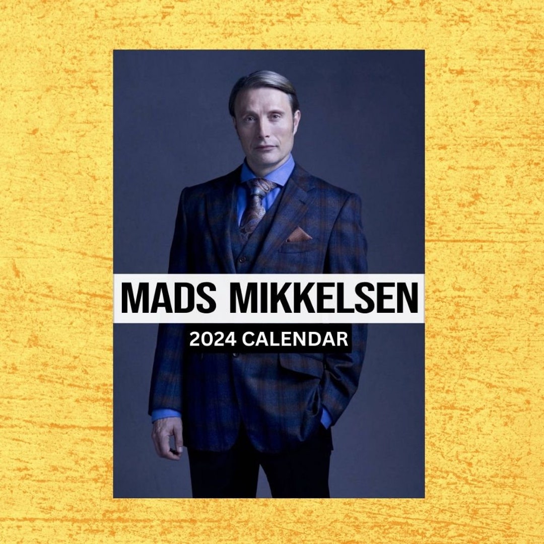 Mads Mikkelsen Calendar 2024 Wall Calendar Gift for Her Etsy