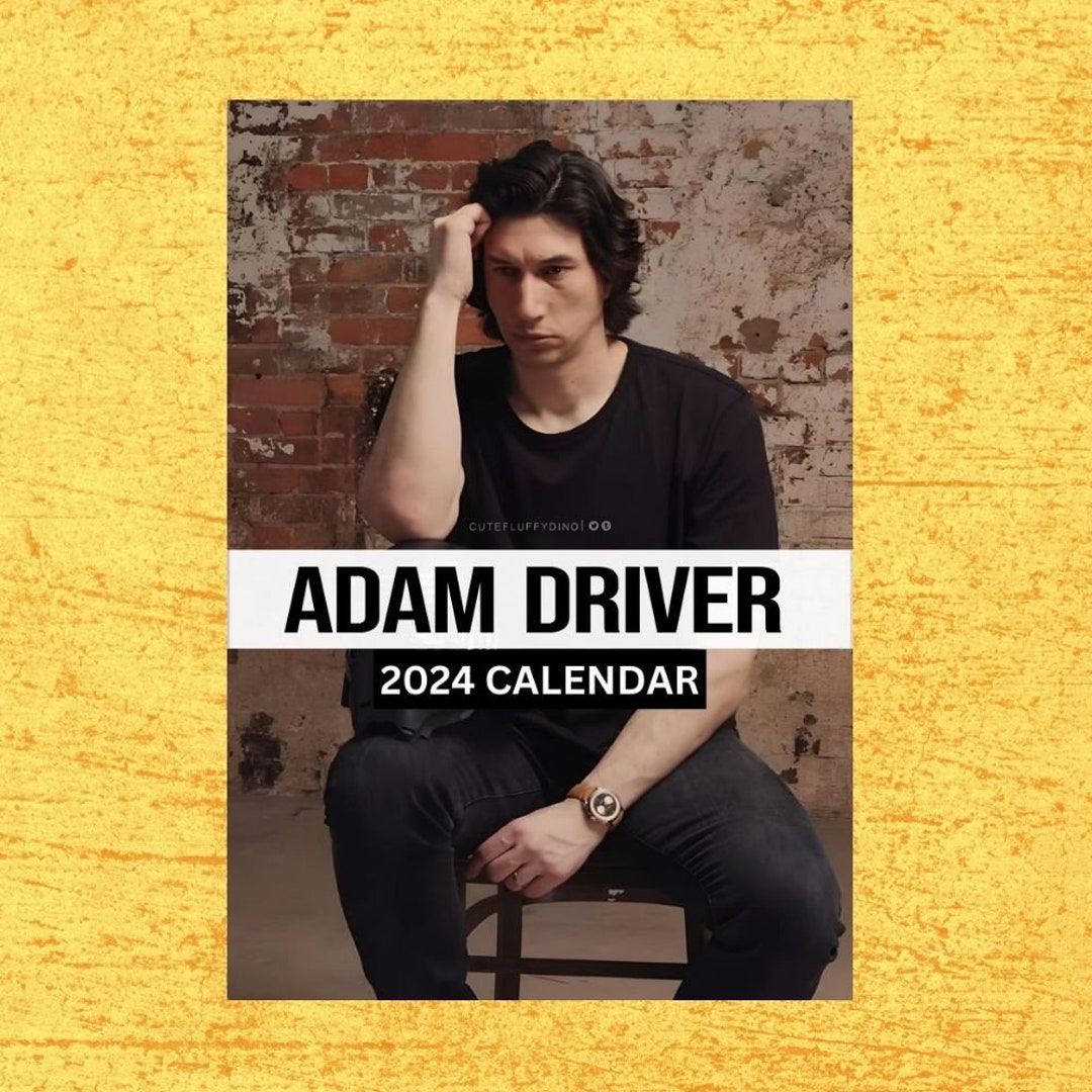 Adam Driver Calendar 2024 Wall Calendar Gift for Her Etsy
