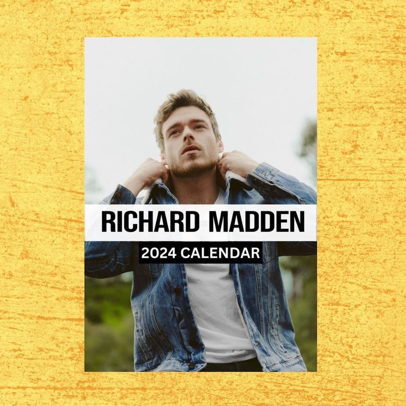 Richard Madden Calendar 2024 Wall Calendar Gift for Her Etsy