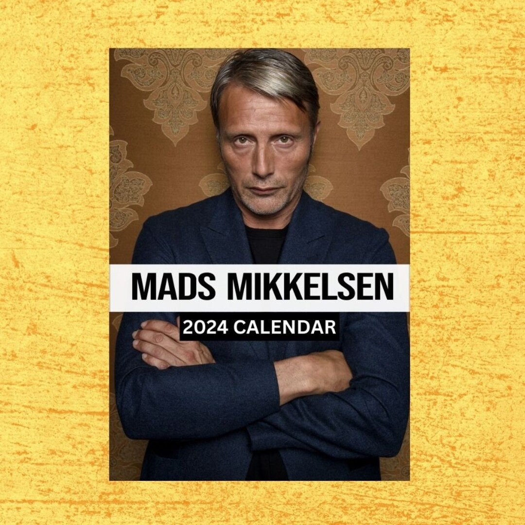 Mads Mikkelsen Calendar 2024 Wall Calendar Gift for Her Etsy