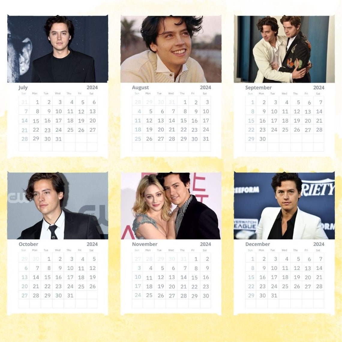 Cole Sprouse Calendar 2024 Vol 2 Wall Calendar Gift for Etsy