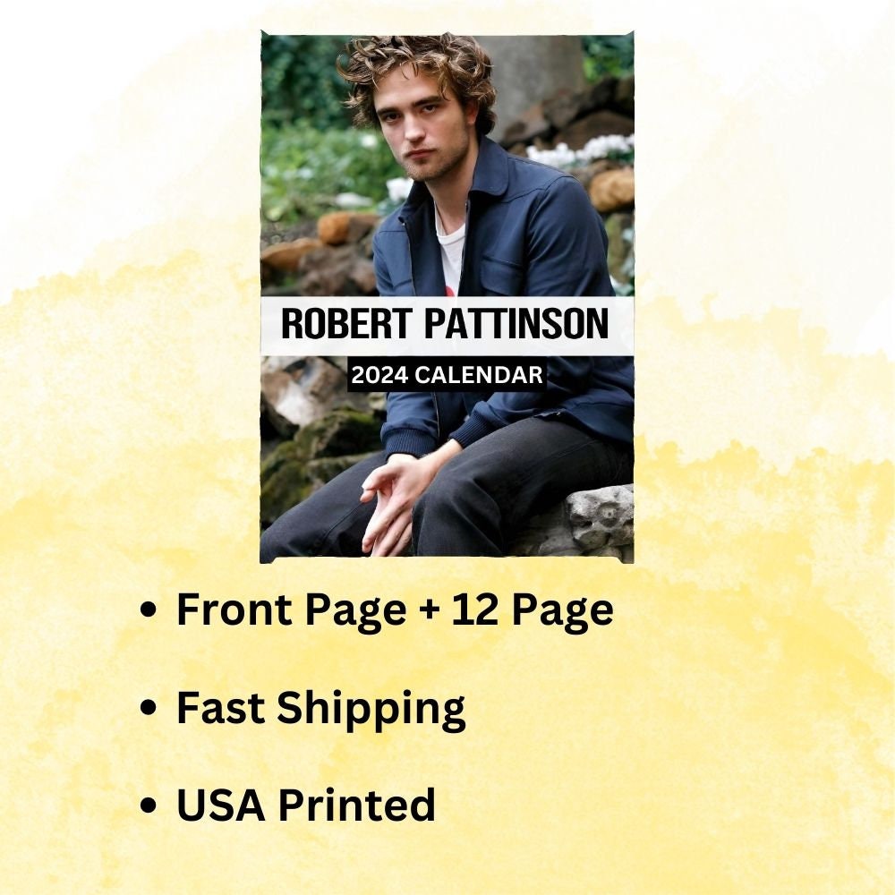 Robert Pattinson Calendar 2024 Wall Calendar Gift for Her Etsy