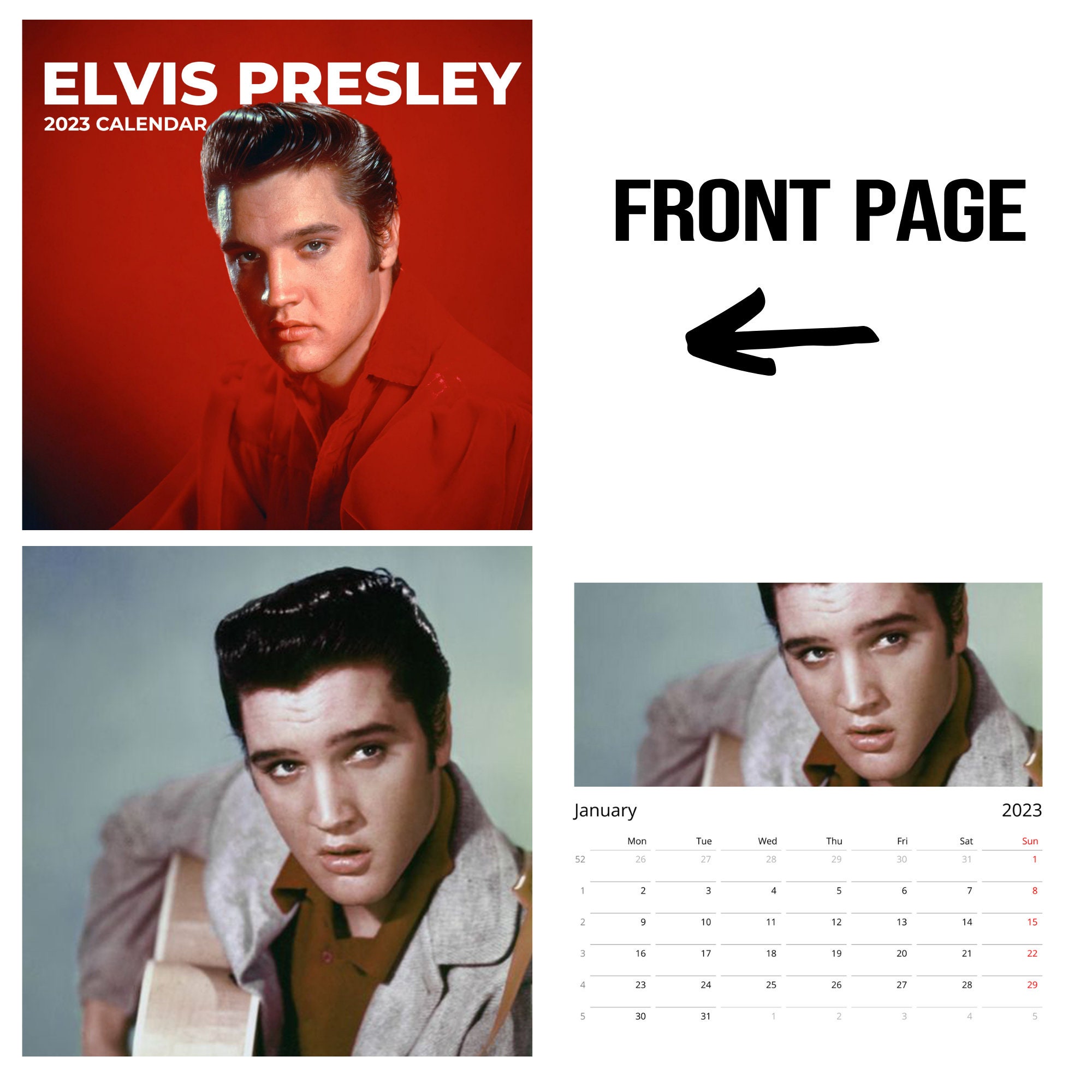 Elvis Presley Wall Calendars Etsy