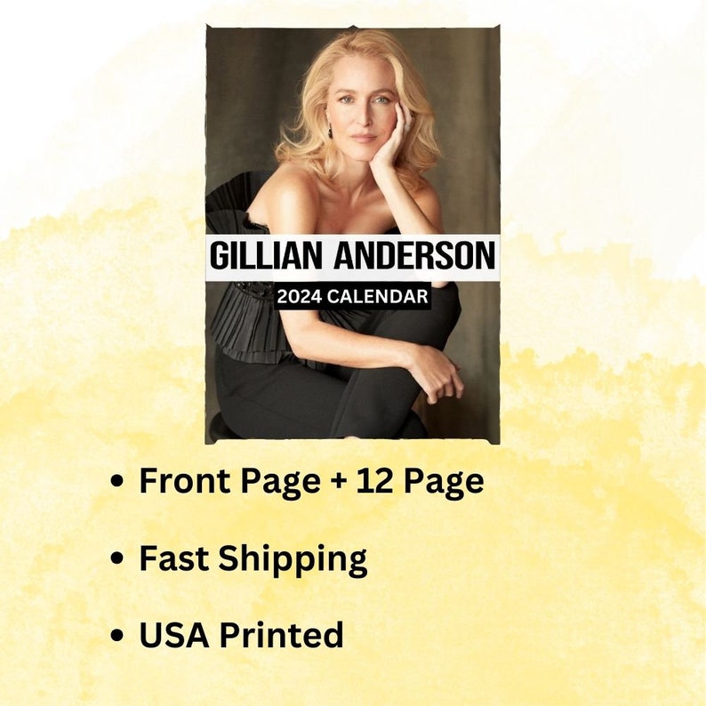 Gillian Anderson Calendar 2024 Wall Calendar Gift for Her Etsy