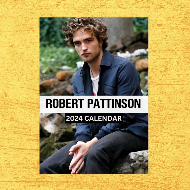 Robert Pattinson Calendar 2024 Wall Calendar Gift for Her Etsy