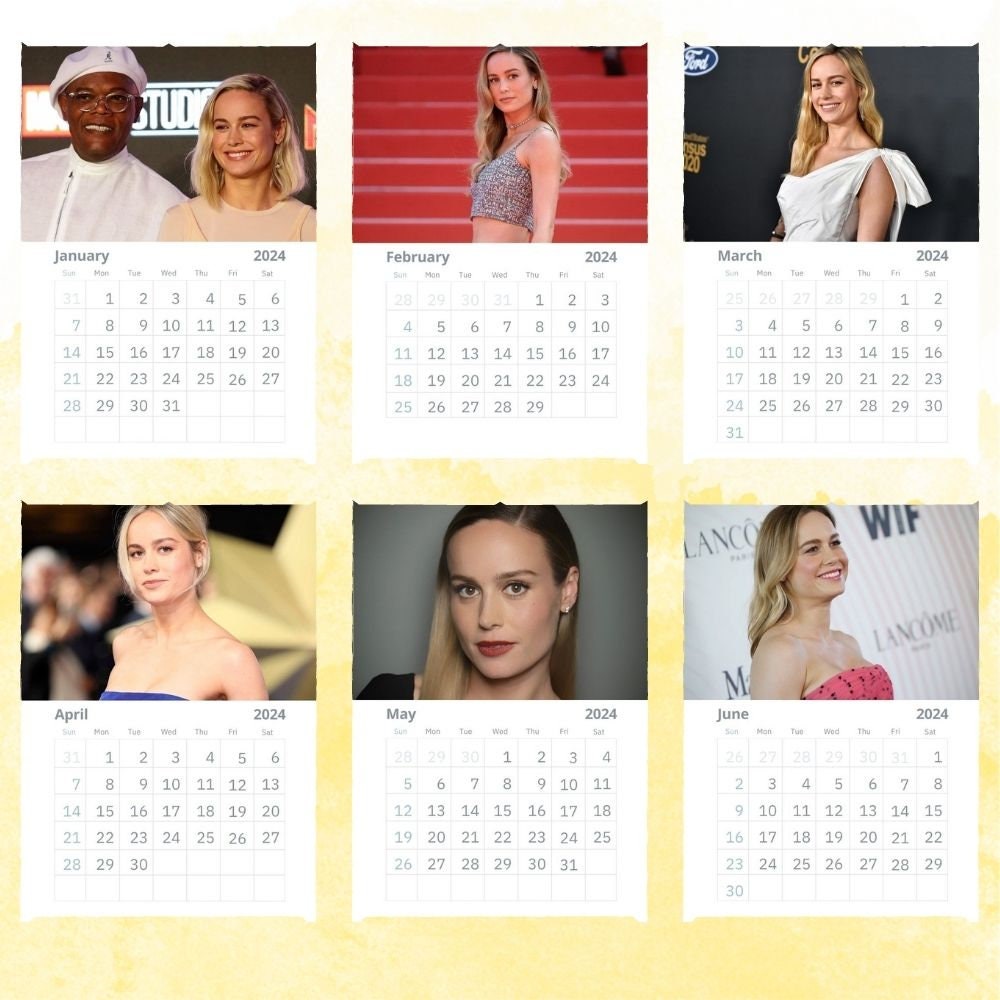 Brie Larson Calendar 2024 Wall Calendar Gift for Her Etsy Australia