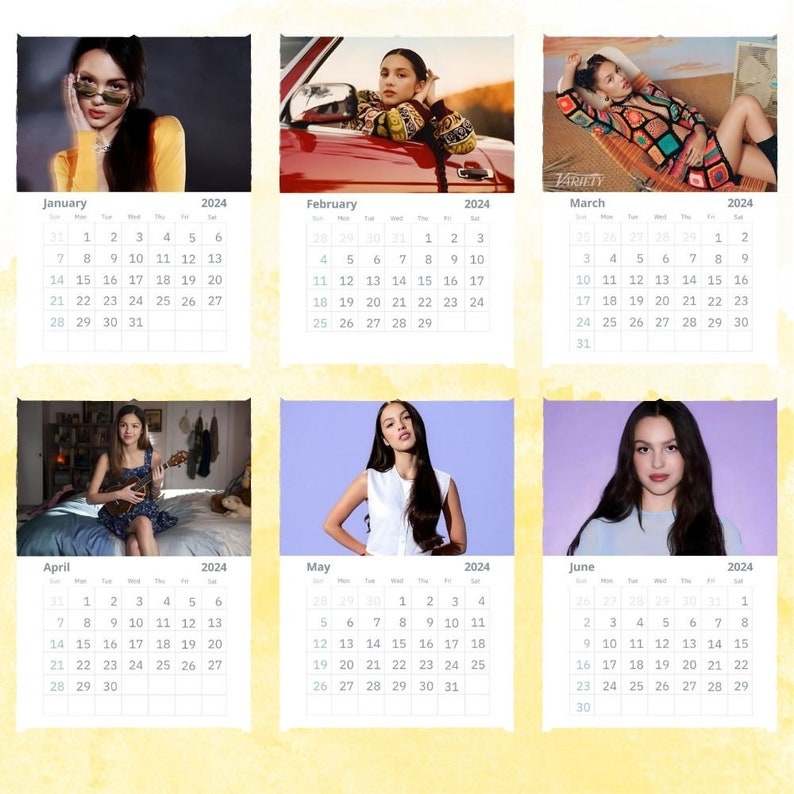 Olivia Rodrigo Calendar 2024 Wall Calendar Gift for Her Etsy Canada