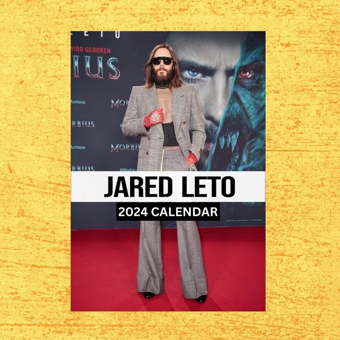 Jared Leto Calendar 2024 Wall Calendar Gift for Her Etsy