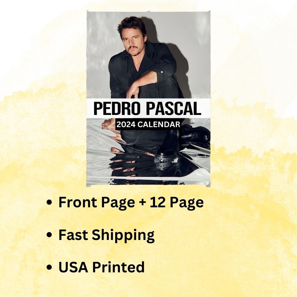 pedro-pascal-calendario-2024-calendario-de-pared-regalo-etsy-m-xico
