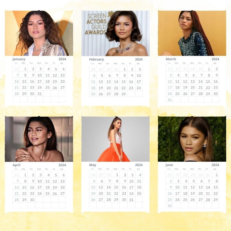 Zendaya Calendar 2025 Vol 2 Wall Calendar Gift for Her Etsy Ireland