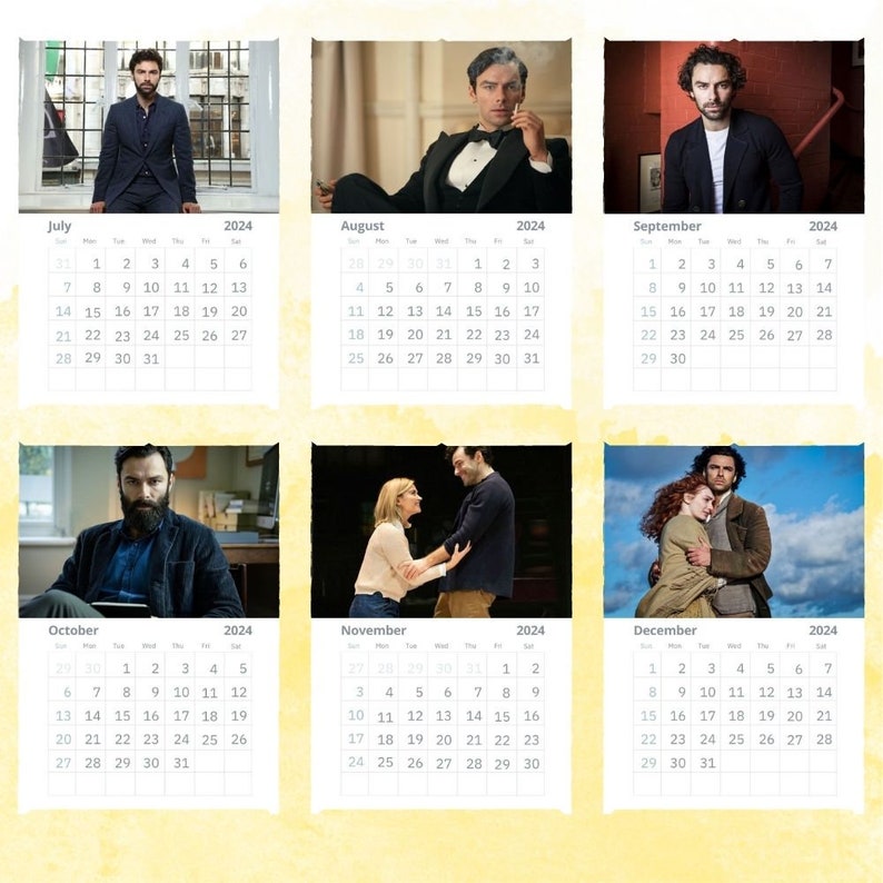 Aidan Turner Calendar 2024 Wall Calendar Gift for Her Etsy Australia
