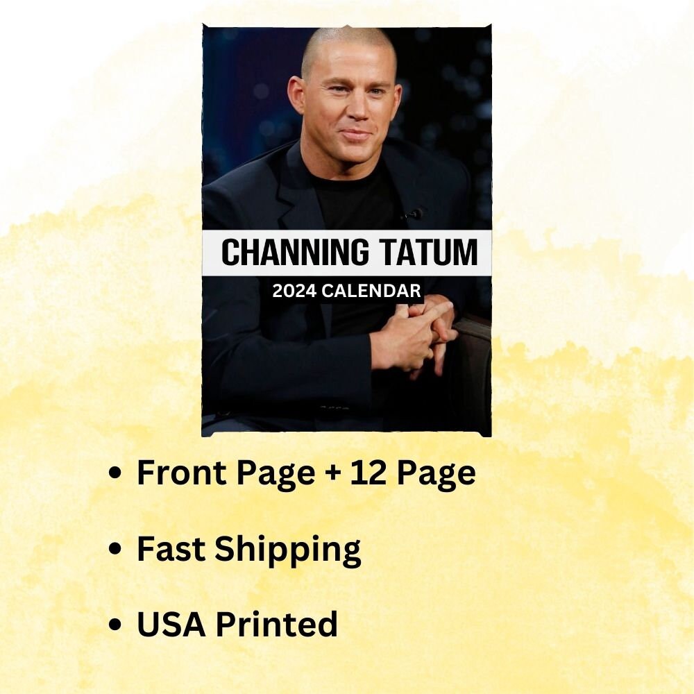 Channing Tatum Calendar 2024 Wall Calendar Gift for Her Etsy