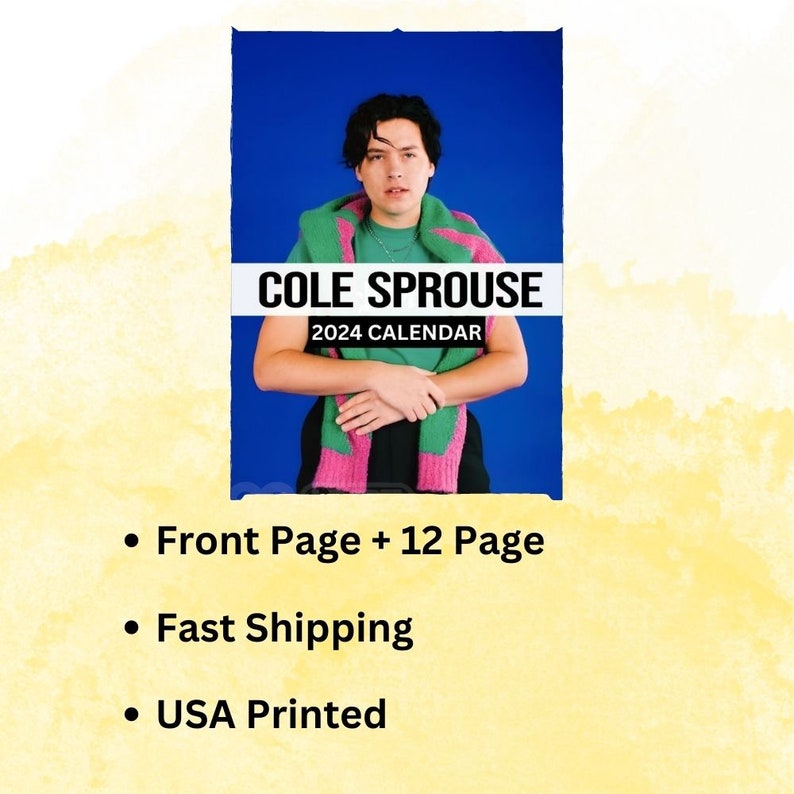 Cole Sprouse Calendar 2024 Vol 2 Wall Calendar Gift for Etsy