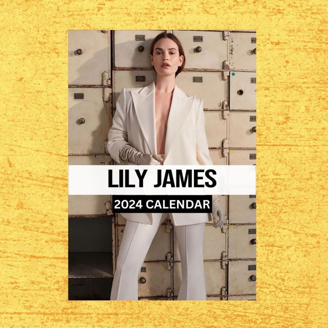 Lily James Calendar 2024 Wall Calendar Gift for Her Etsy