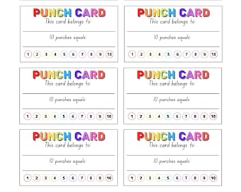 Saying No to Things Punch Card COCKTAIL Pack of 5 Motivational