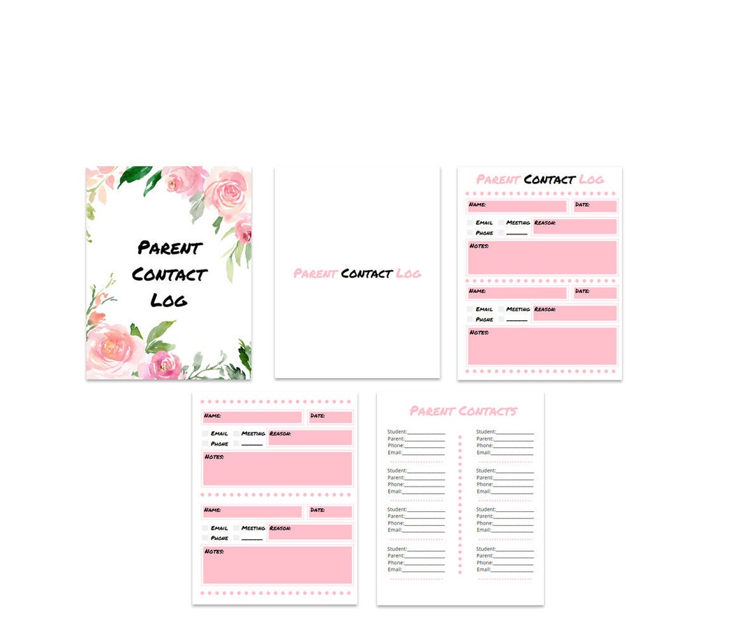 Parent Contact Log! Digital Print! Teacher Planner! - Etsy