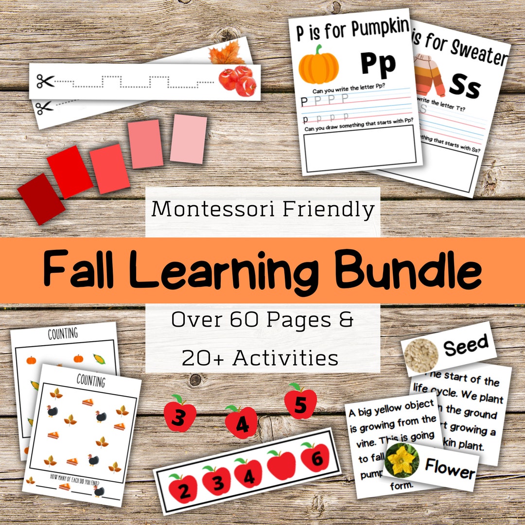 Autumn / Fall | Montessori Friendly Printable Fall Bundle | Preschool ...