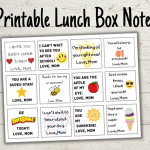 12ct Lunch Box Notes for Kids, Affirmation Cards for Kids, Kid&#39;s Cards of Encouragement, Kid&#39;s Positive Affirmations