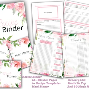 Recipe Book | Recipe Binder | Digital Printable Recipe Book! OVER 90 PAGES!