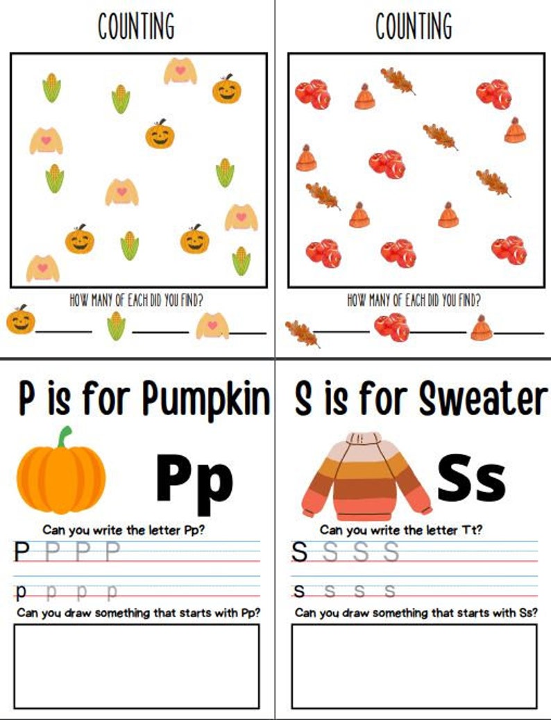 Autumn / Fall | Montessori Friendly Printable Fall Bundle | Preschool ...