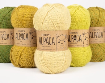 Superfine Soft Alpaca Knitting Yarn, Drops Alpaca, Natural Fiber (1.8 oz/182 yards)