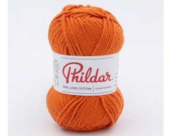 Phil LOVE COTTON Yarn, Soft Sport Weight, Knitting & Crochet