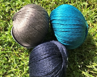 Shiny Pima cotton yarn, Mercerized silky knitting yarn for summer, Crocheting yarn, Lustrous yarn, Sport weight, Premium quality